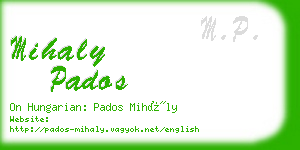 mihaly pados business card